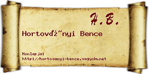 Hortoványi Bence névjegykártya